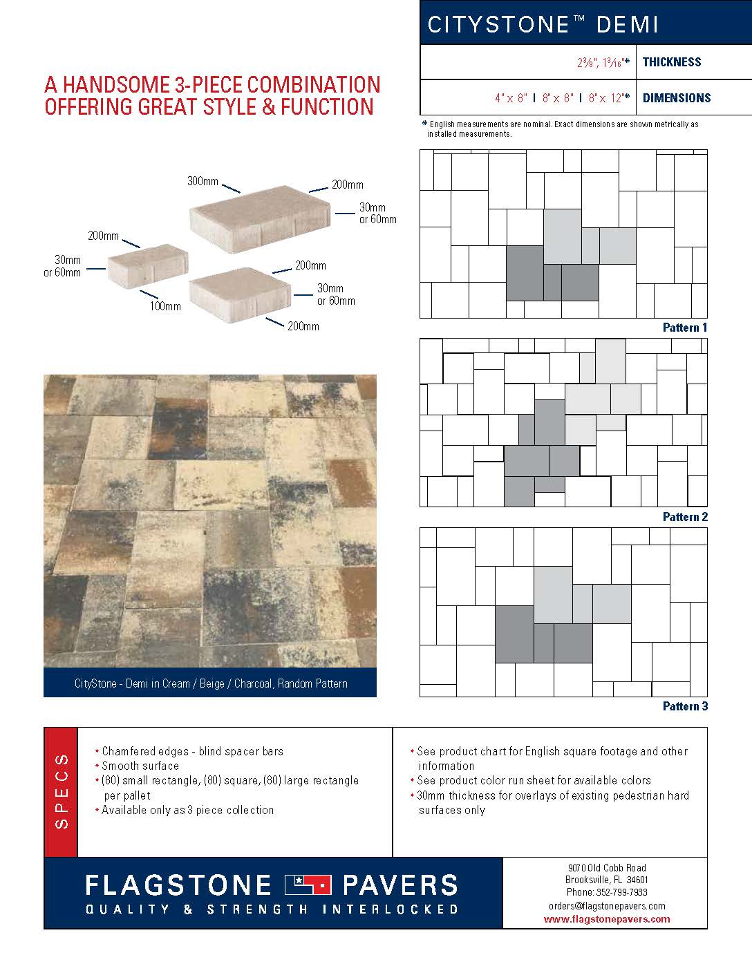 CityStone Demi Cut Sheet