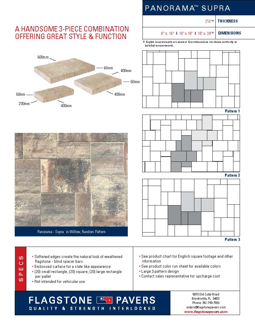 Panorama-Supra Cut Sheet