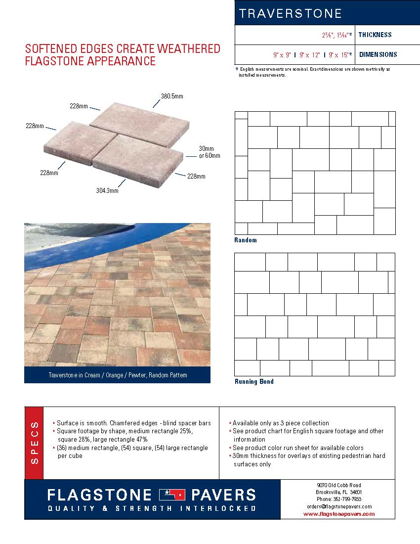 Traverstone Cut Sheet